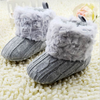 Knit fleece girl child wool snow Crib Shoes