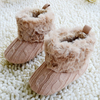 Knit fleece girl child wool snow Crib Shoes