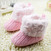 Knit fleece girl child wool snow Crib Shoes